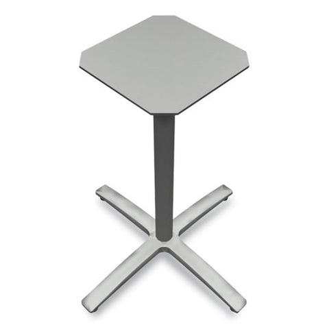 Between Seated-height X-base For 30" To 36" Table Tops, 26.18w X 29.57h, Silver