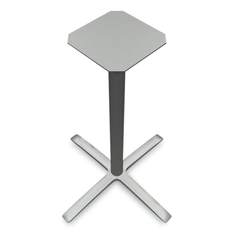 Between Standing-height X-base For 42" Table Tops, 32.68w X 41.12h, Silver