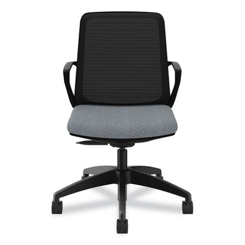 Cliq Office Chair, Supports Up To 300 Lb, 17" To 22" Seat Height, Basalt Seat, Black Back, Black Base