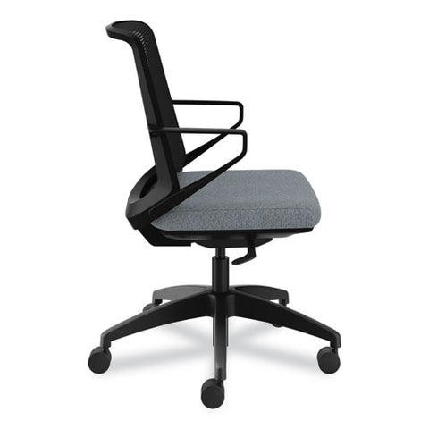 Cliq Office Chair, Supports Up To 300 Lb, 17" To 22" Seat Height, Basalt Seat, Black Back, Black Base