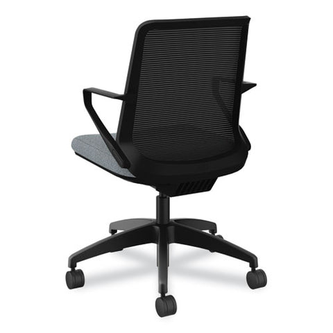 Cliq Office Chair, Supports Up To 300 Lb, 17" To 22" Seat Height, Basalt Seat, Black Back, Black Base