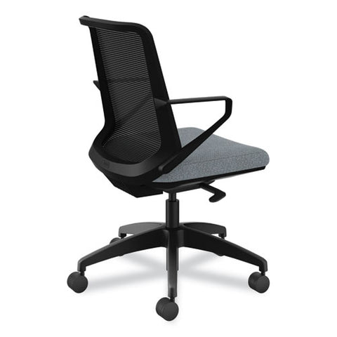 Cliq Office Chair, Supports Up To 300 Lb, 17" To 22" Seat Height, Basalt Seat, Black Back, Black Base