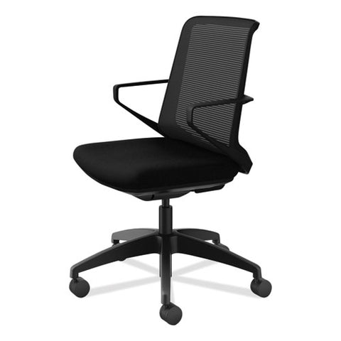 Cliq Office Chair, Supports Up To 300 Lb, 17" To 22" Seat Height, Black Seat, Black Back, Black Base