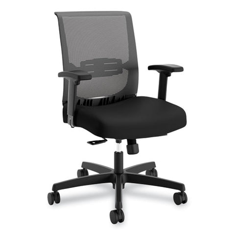 Convergence Mid-back Task Chair, Synchro-tilt And Seat Glide, Supports Up To 275 Lb, Black