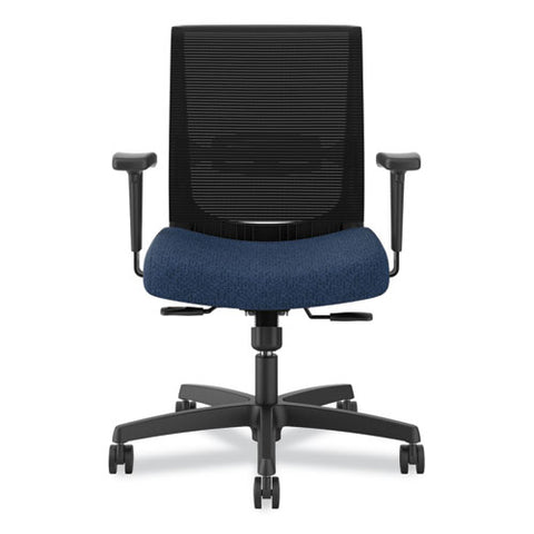 Convergence Mid-back Task Chair, Supports Up To 275 Lb, 16.5" To 21" Seat Height, Navy Seat, Black Back, Black Frame