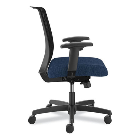 Convergence Mid-back Task Chair, Supports Up To 275 Lb, 16.5" To 21" Seat Height, Navy Seat, Black Back, Black Frame