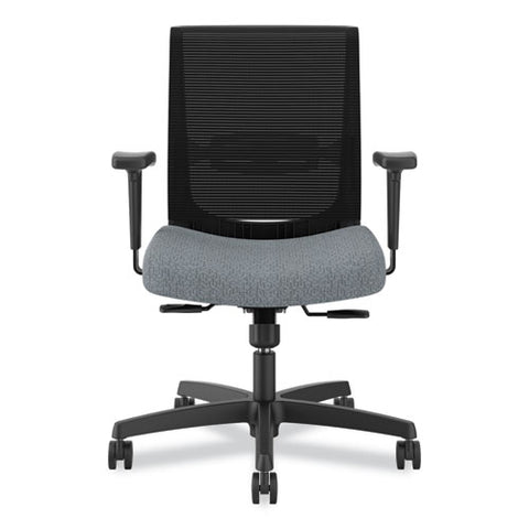 Convergence Mid-back Task Chair, Supports Up To 275 Lb, 16.5" To 21" Seat Height, Basalt Seat, Black Back, Black Frame