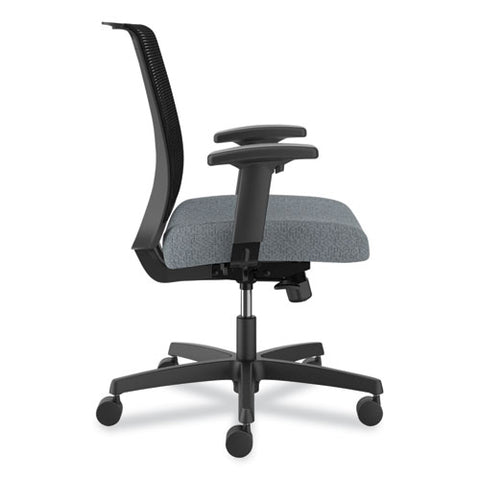 Convergence Mid-back Task Chair, Supports Up To 275 Lb, 16.5" To 21" Seat Height, Basalt Seat, Black Back, Black Frame