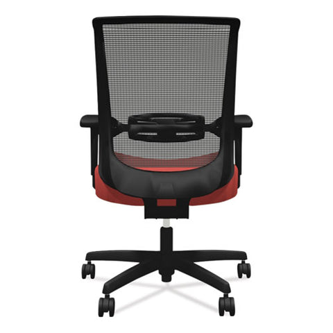 Convergence Mid-back Task Chair, Synchro-tilt And Seat Glide, Supports Up To 275 Lb, Red Seat, Black Back/base