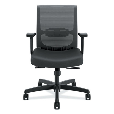 Convergence Mid-back Task Chair, Synchro-tilt And Seat Glide, Supports Up To 275 Lb, Black