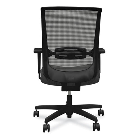 Convergence Mid-back Task Chair, Swivel-tilt, Supports Up To 275 Lb, 16.5" To 21" Seat Height, Iron Ore Seat, Black Back/base