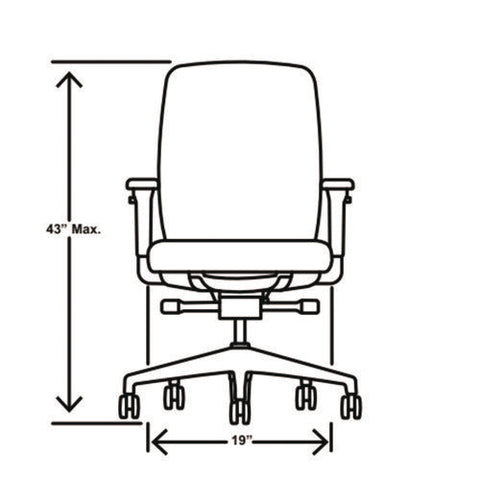 Flexion Mesh Back Task Chair, Supports Up To 300lb, 14.81" To 19.7" Seat Height, Black Seat/back/base