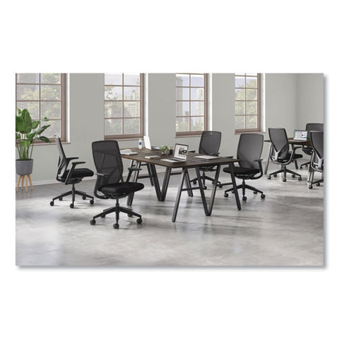 Flexion Mesh Back Task Chair, Supports Up To 300 Lb, 14.81" To 19.7" Seat Height, 24" Back Height, Black