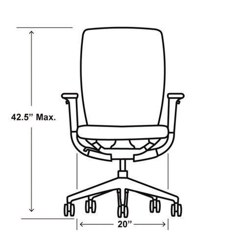 Flexion Mesh Back Task Chair, Supports Up To 300 Lb, 14.81" To 19.7" Seat Height, Black/basalt