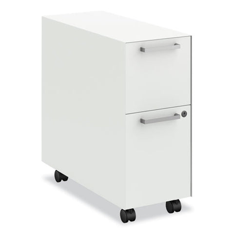 Fuse Mobile Slim Pedestal File, Left/right, 2-drawers: Box/file, Letter, Designer White, 10 X 23.25 X 21