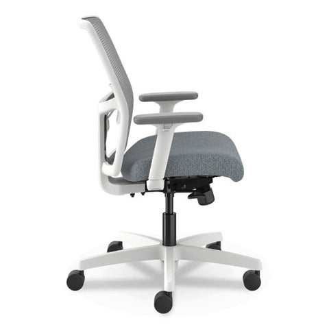 Ignition 2.0 Mid-back Mesh Task Chair, Posture Lock, Up To 300lb, Basalt Seat, Fog Back/white Base