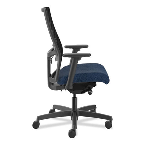 Ignition 2.0 4-way Stretch Mid-black Mesh Task Chair, Supports Up To 300 Lb, 17" To 21" Seat Height, Navy/black