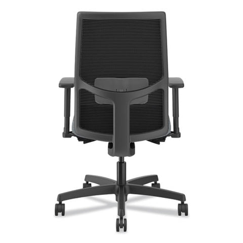 Ignition 2.0 4-way Stretch Mid-back Mesh Task Chair, Gray Adjustable Lumbar Support, Basalt/black