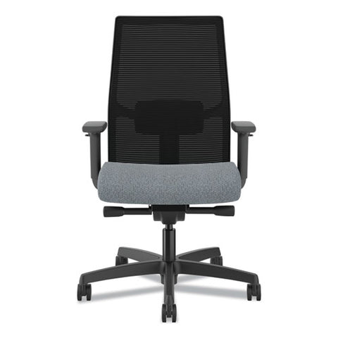 Ignition 2.0 4-way Stretch Mid-back Mesh Task Chair, Gray Adjustable Lumbar Support, Basalt/black