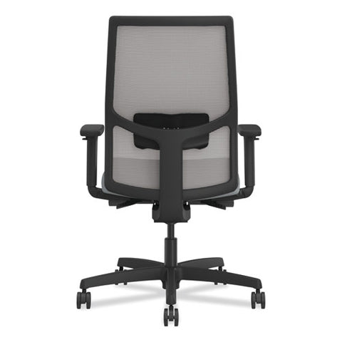 Ignition 2.0 4-way Stretch Mid-back Mesh Task Chair, White Adjustable Lumbar Support, Cloud Seat, Fog Back, White Base