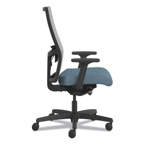 Ignition 2.0 4-way Stretch Mid-back Task Chair, Black Adjustable Lumbar Support, Carolina Seat, Fog Back, Black Base