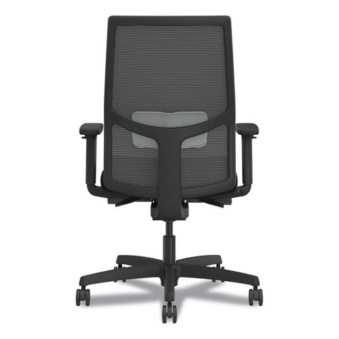 Ignition 2.0 4-way Stretch Mid-back Mesh Task Chair, Gray Adjustable Lumbar Support, Black