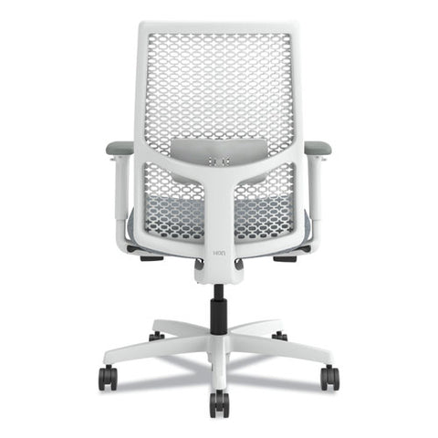 Ignition 2.0 Reactiv Mid-back Task Chair, 17.25" To 21.75" Seat Height, Basalt Fabric Seat, White Back