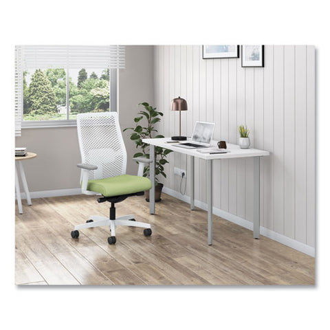 Ignition 2.0 Reactiv Mid-back Task Chair, Fern Fabric Seat, Designer White Back, White Base