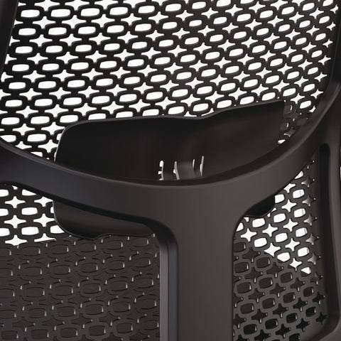 Ignition 2.0 Reactiv Mid-back Task Chair, 17.25" To 21.75" Seat Height, Basalt Vinyl Seat, Charcoal Back, Black Base