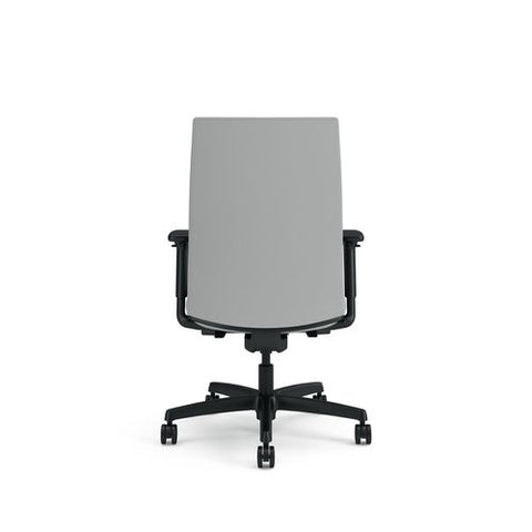 Ignition 2.0 Vinyl Upholstered Mid-back Task Chair, Adjustable T-arms, 17" To 21.5" Seat Height, Flint Seat/back, Black Base