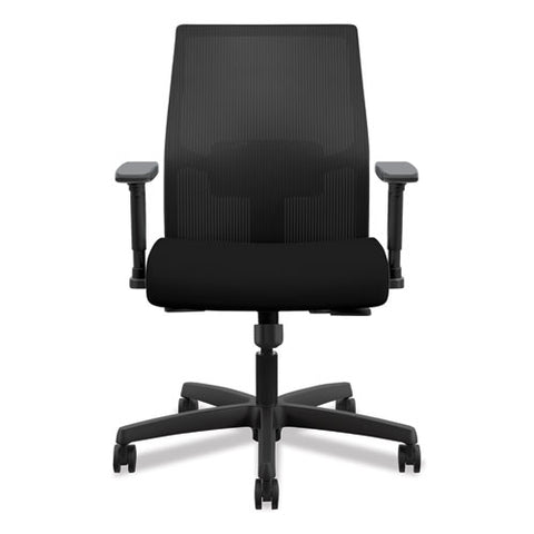 Ignition 2.0 4-way Stretch Low-back Mesh Task Chair, Supports Up To 300 Lb, 16.75" To 21.25" Seat Height, Black