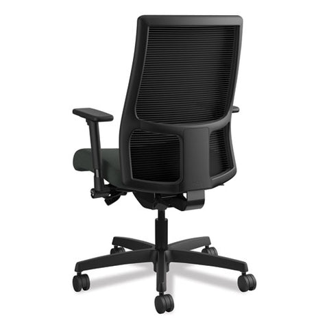 Ignition Series Mesh Mid-back Work Chair, Supports Up To 300 Lb, 17.5" To 22" Seat Height, Iron Ore Seat, Black Back/base