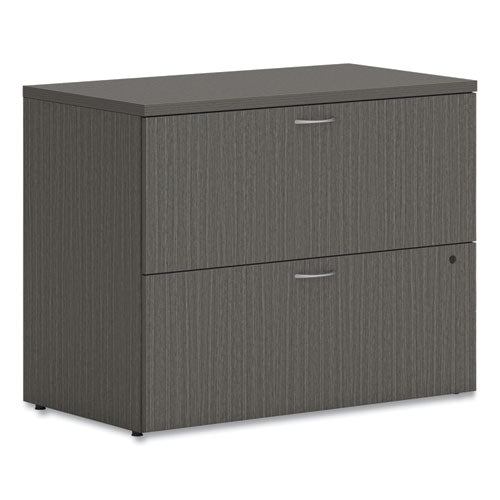 Mod Lateral File, 2 Legal/letter-size File Drawers, Slate Teak, 36" X 20" X 29"