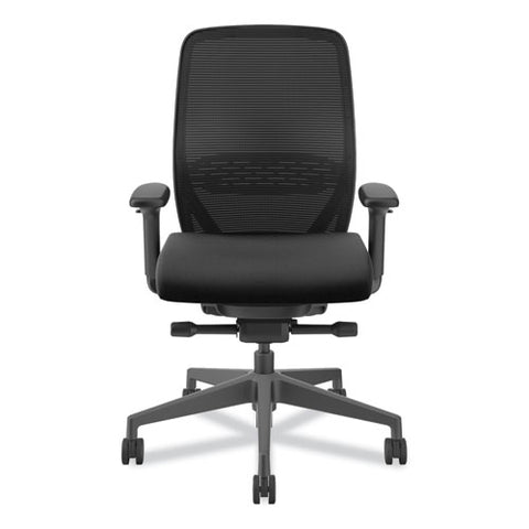 Nucleus Series Recharge Task Chair, Supports Up To 300 Lb, 16.63 To 21.13 Seat Height, Black Seat/back, Black Base