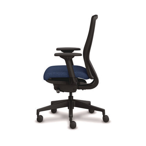 Nucleus Series Recharge Task Chair, Up To 300lb, 16.63" To 21.13" Seat Ht, Navy Seat, Black Back/base