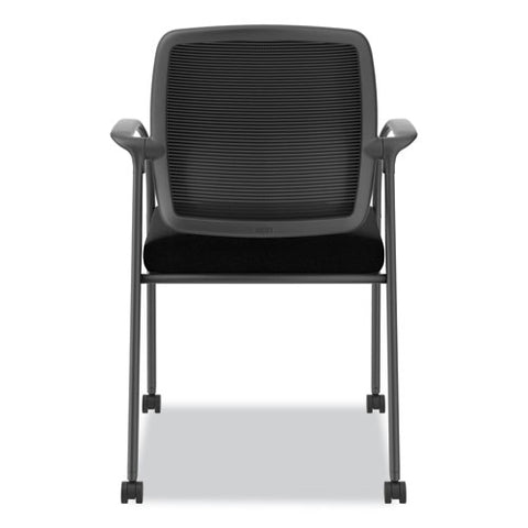 Nucleus Series Recharge Guest Chair, Supports Up To 300 Lb, 17.62" Seat Height, Black Seat/back, Black Base