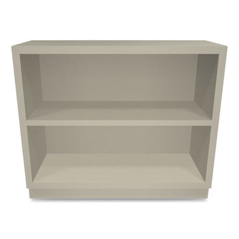 Metal Bookcase, Two-shelf, 34.5w X 12.63d X 29h, Putty