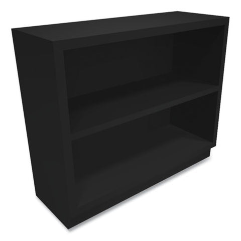 Metal Bookcase, Two-shelf, 34.5w X 12.63d X 29h, Black