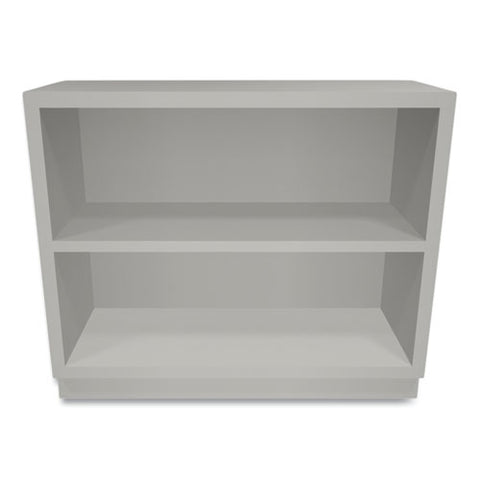 Metal Bookcase, Two-shelf, 34.5w X 12.63d X 29h, Light Gray