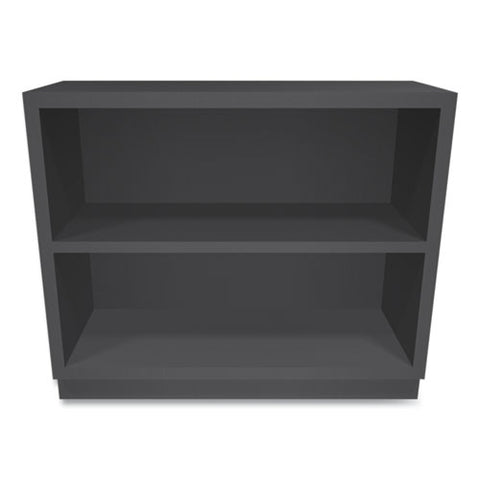 Metal Bookcase, Two-shelf, 34.5w X 12.63d X 29h, Charcoal