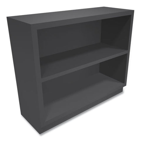 Metal Bookcase, Two-shelf, 34.5w X 12.63d X 29h, Charcoal