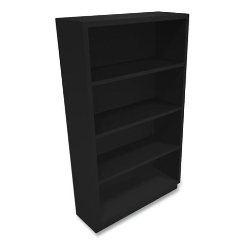 Metal Bookcase, Four-shelf, 34.5w X 12.63d X 59h, Black