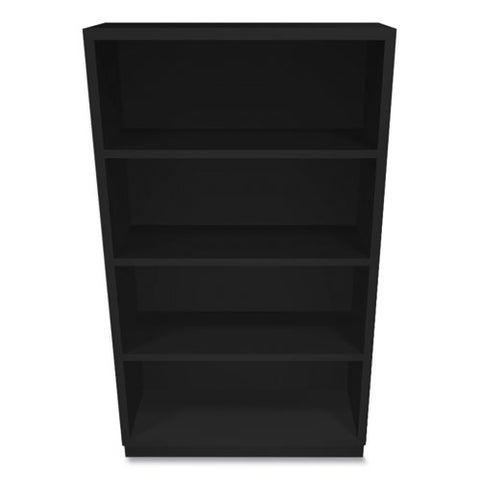 Metal Bookcase, Four-shelf, 34.5w X 12.63d X 59h, Black