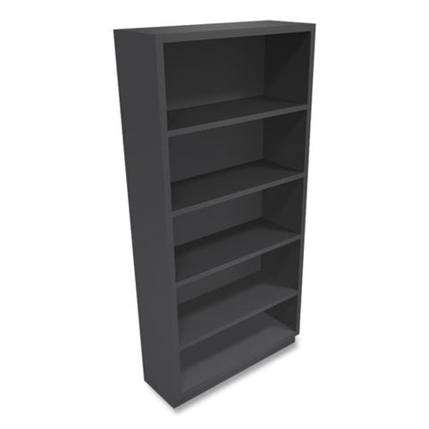 Metal Bookcase, Five-shelf, 34.5w X 12.63d X 71h, Charcoal