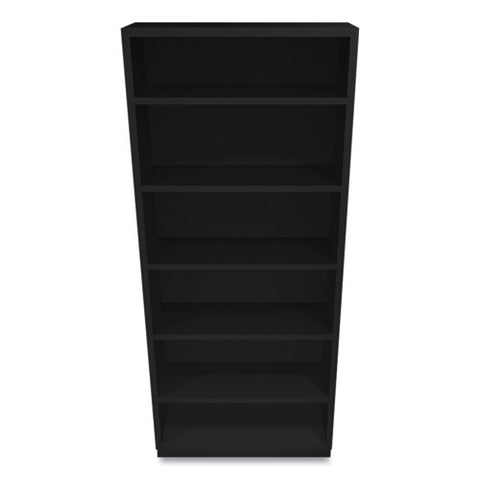 Metal Bookcase, Six-shelf, 34.5w X 12.63d X 81.13h, Black