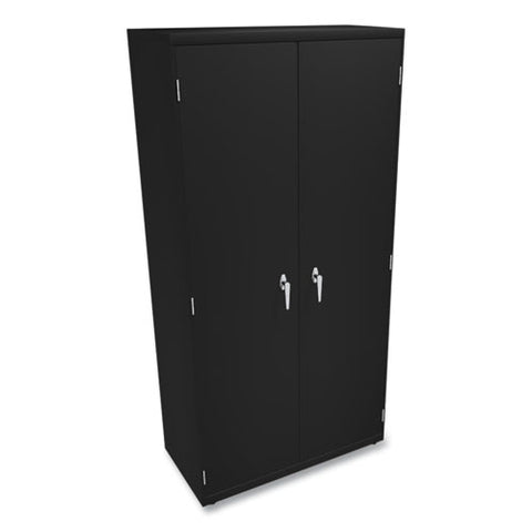 Assembled Storage Cabinet, 36w X 18.13d X 71.75h, Black