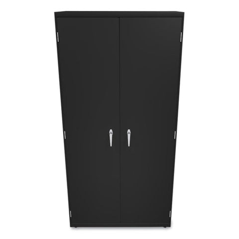 Assembled Storage Cabinet, 36w X 24.25d X 71.75h, Black