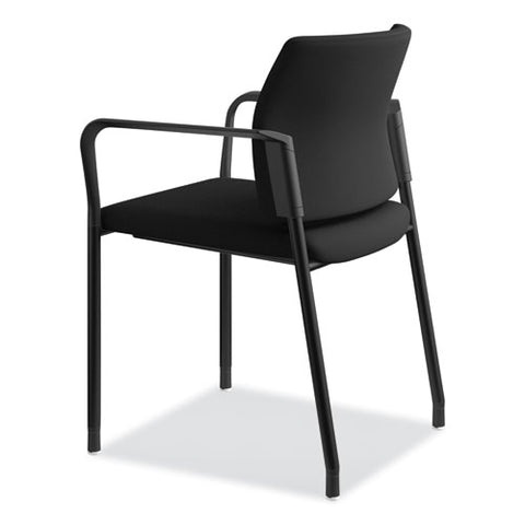 Accommodate Series Guest Chair With Arms, Fabric Upholstery, 23.25" X 22.25" X 32", Black Seat/back, Charblack Legs, 2/carton