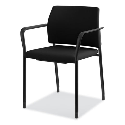 Accommodate Series Guest Chair With Arms, Fabric Upholstery, 23.25" X 22.25" X 32", Black Seat/back, Charblack Legs, 2/carton