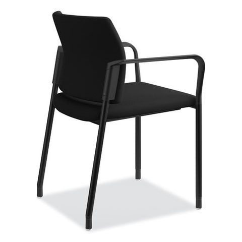 Accommodate Series Guest Chair With Arms, Fabric Upholstery, 23.25" X 22.25" X 32", Black Seat/back, Charblack Legs, 2/carton